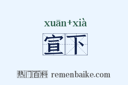 宣下是什么意思的图片